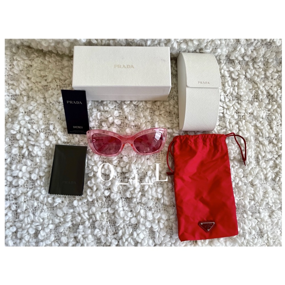 Prada Postcard Sunglasses in Pink w/Nylon bag.